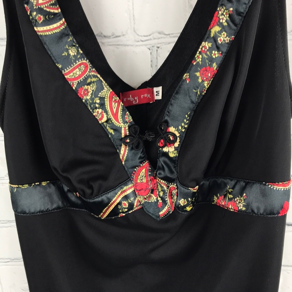 Ruby Rox Asian Oriental Y2K Inspired Black Dress M - Picture 5 of 12